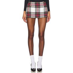 Lovers and Friends Cher Mini Skort in Plaid Multi XXSmall New Womens